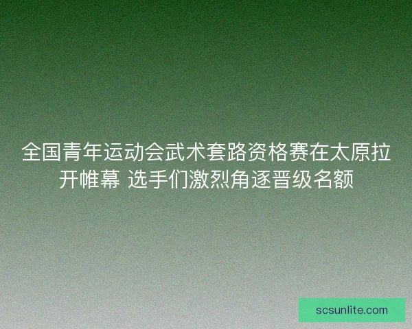 全国青年运动会武术套路资格赛在太原拉开帷幕 选手们激烈角逐晋级名额